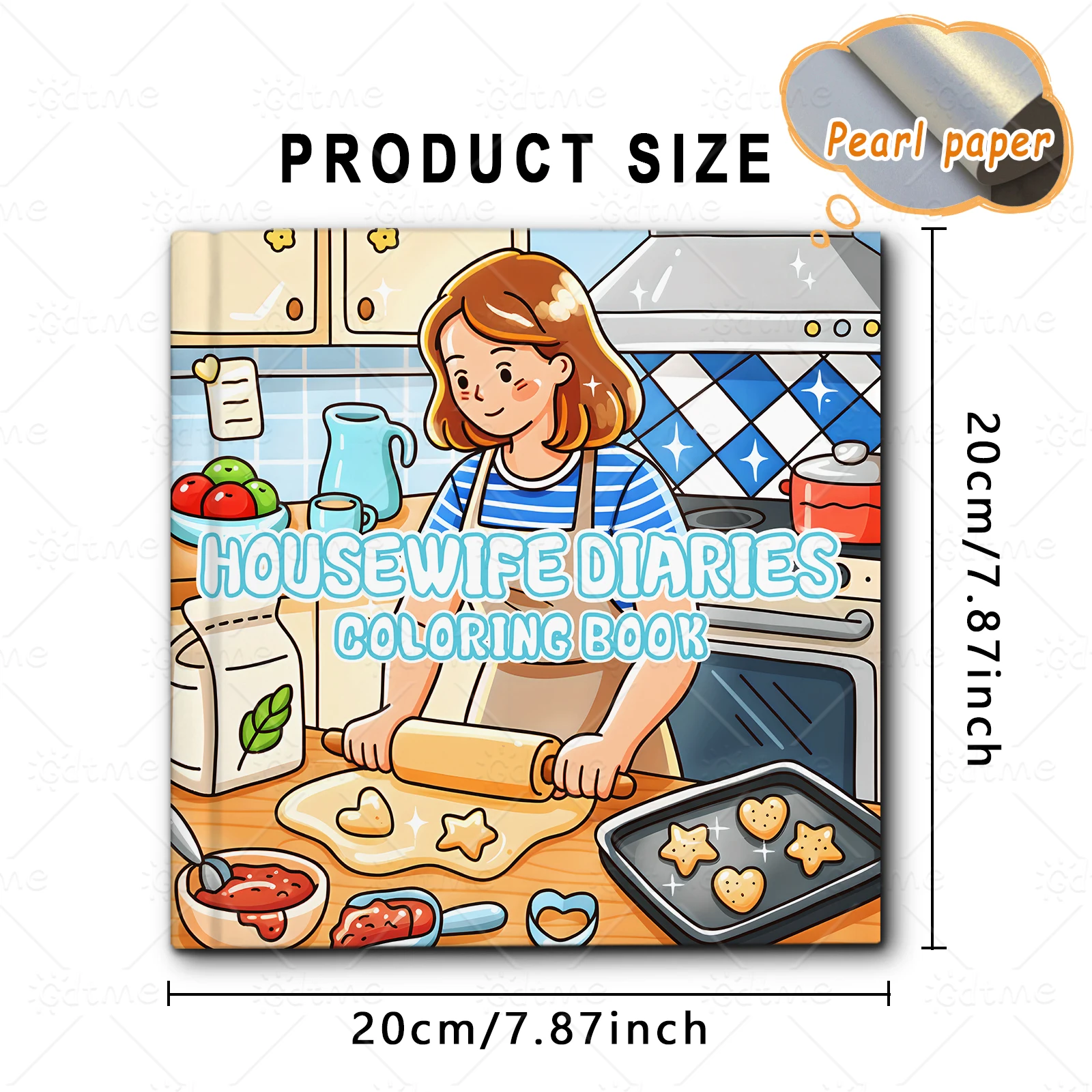 HOUSEWIFE DIARIES Malbuch für Erwachsene mit niedlichen, gemütlichen täglichen Aktivitäten zur Entspannung (Cozy Spaces Coloring) – Detail 3