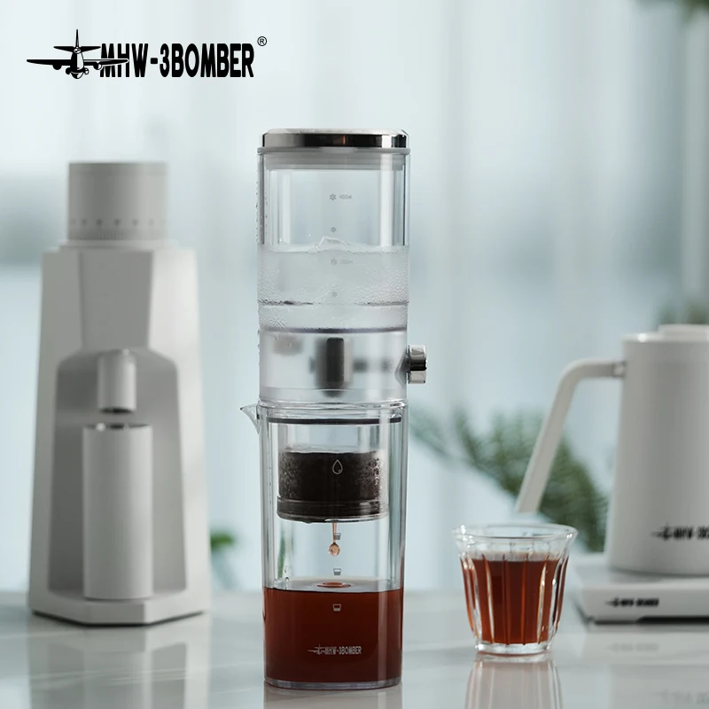 

MHW-3BOMBER Cold Brew Coffee Maker 400ML Ice Coffee Dripper Control Flow Iced Coffee Tea Brewer Coffee Pot Home Barista Tool