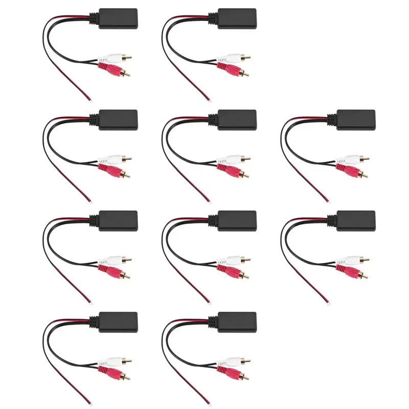 Reliable-10Pcs Car Universal Wireless Bluetooth Module Music Adapter Rca Aux Audio Cable