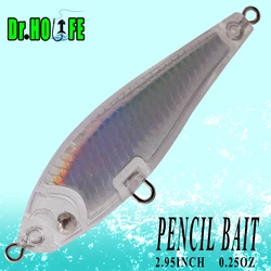 Dr.Holife 15PCS/LOT  Floating Pencil Bait Unpainted Pencil Blanks Lure 7.5CM 7G Artificial Hard Bait For DIY Fishing Lures