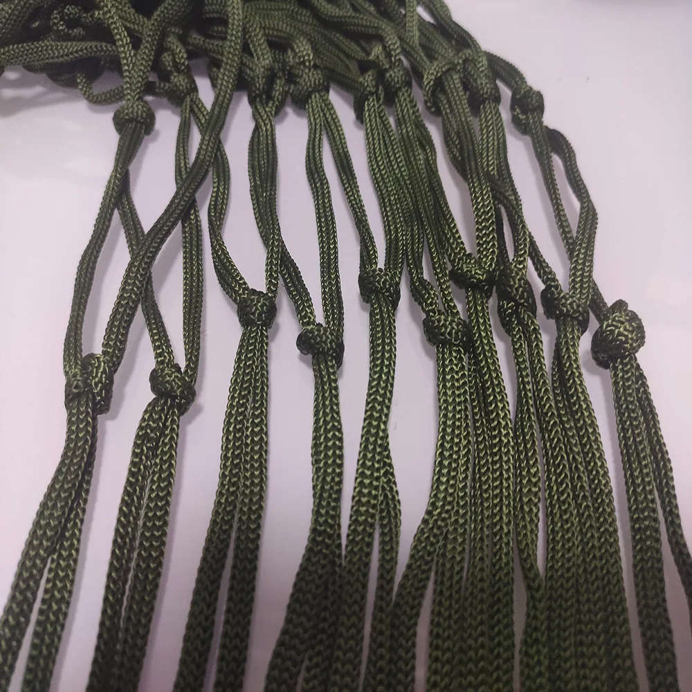 Nylon Rope Meshy Hammock for Outdoor Sleeping Net Bed with Rope Portable Camping Garden Beach Yard Travel Swing Hanging Bed