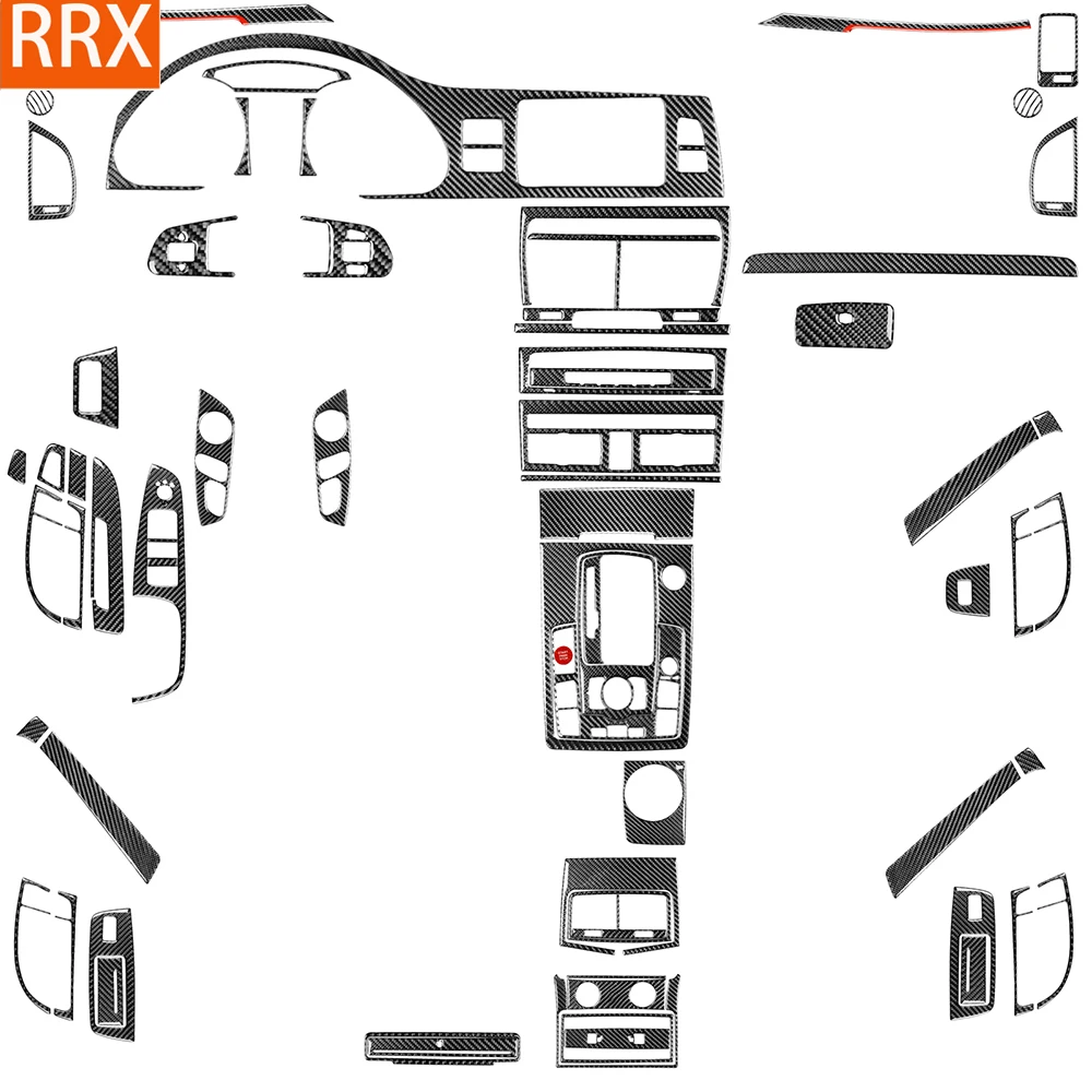 For Audi Q7 4L 2007-2015 Real Soft Carbon Fiber Navigation radio CD shift lift Panel Trim Car inside decorative Accessories