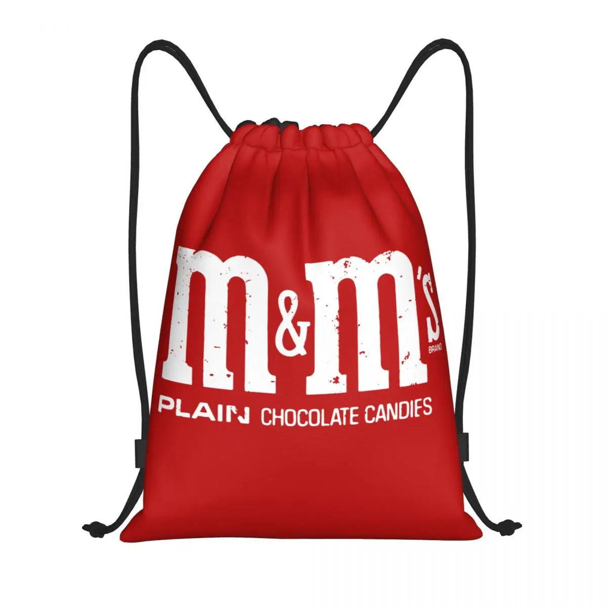 Candy M&M's Chocolate Meme Drawstring Backpack Gym Sports Sackpack String Bags for Running