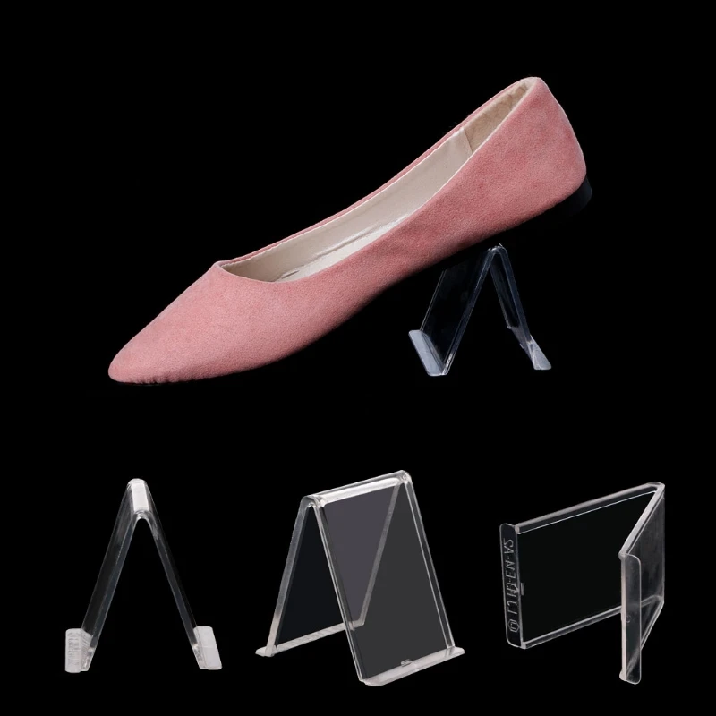 Đa Năng Acrylic Giày Đỡ Hình Chữ V Giày Kệ Shop Dropshipping