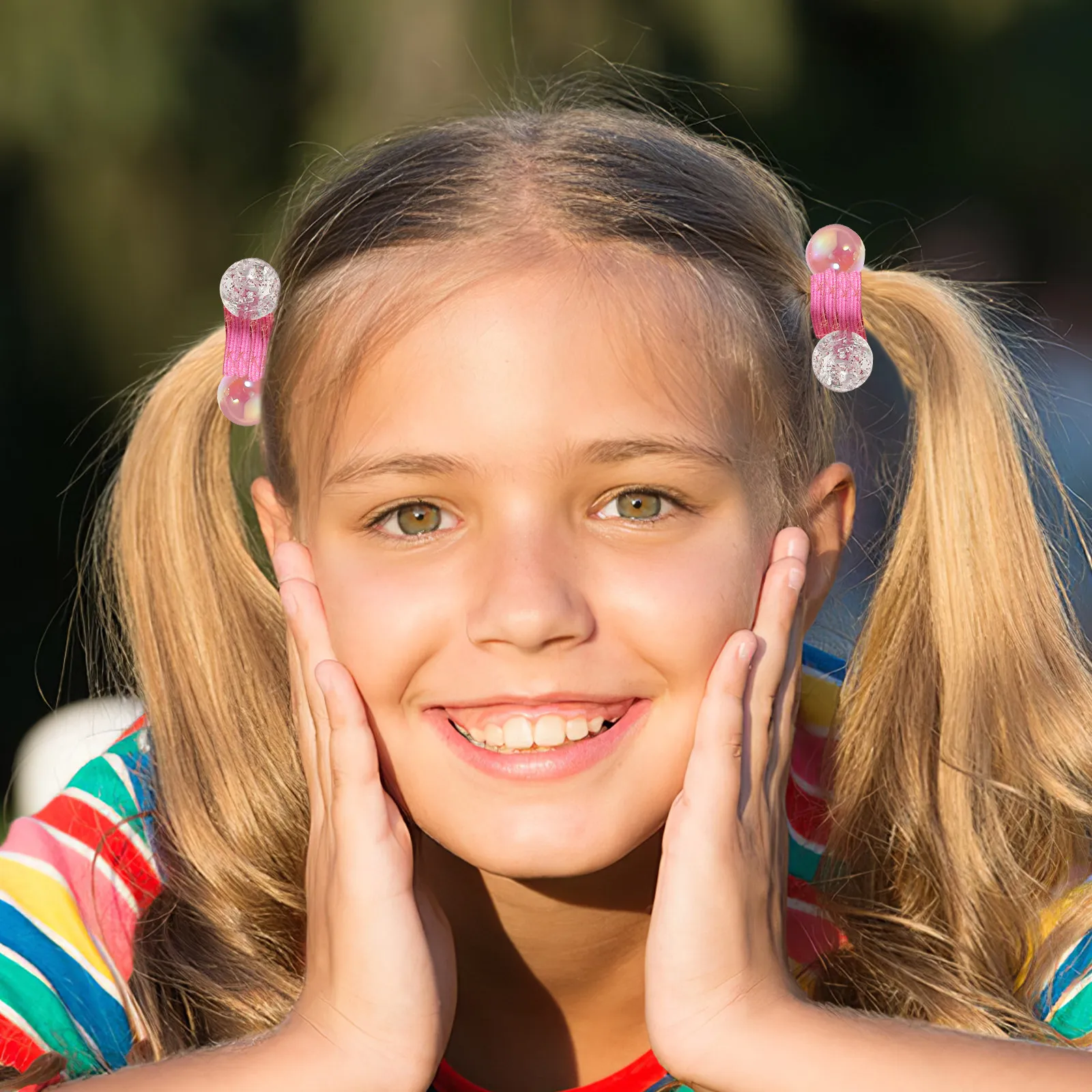 

Набор из 14 резинок для волос с двойными шариками, эластичные резинки для хвоста, стильные аксессуары для волос, отличная идея для подарка