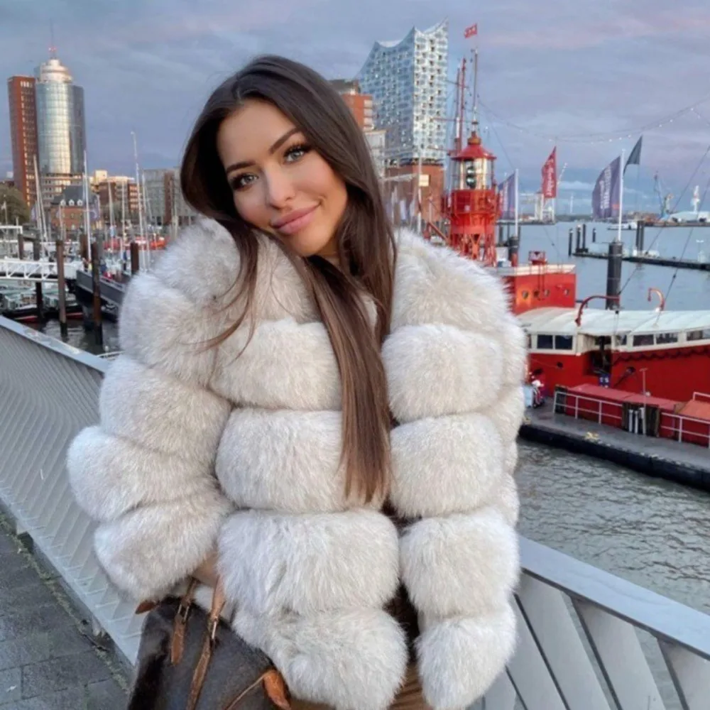 

OFTBUY Natural Raccoon Fur Jacket Natural Fox Fur Jacket Warm Real Fox Fur Coat Winter Women Thick 2026 Outerwear O-neck Female