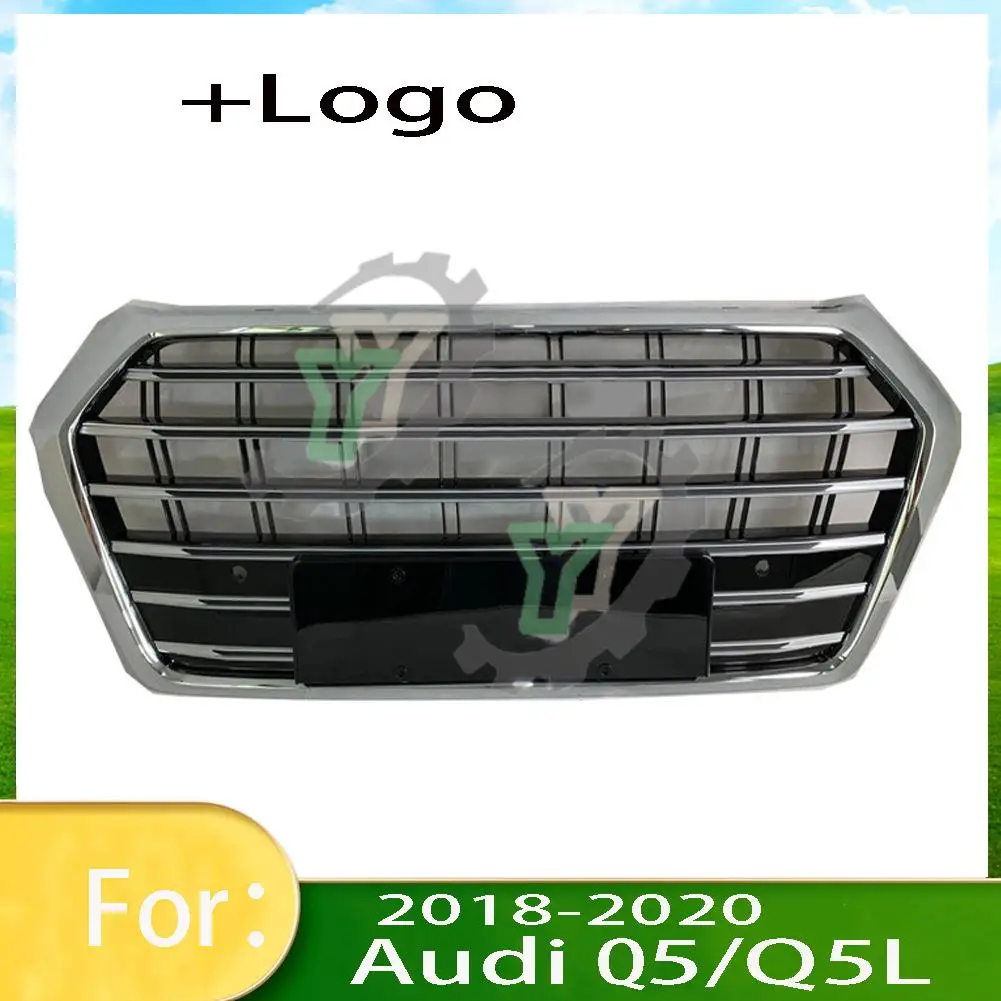 For Audi Q5/Q5L 2018 2019 2020 Car Front Bumper Grille Centre Panel Styling Upper Grill (Modify For SQ5 style)