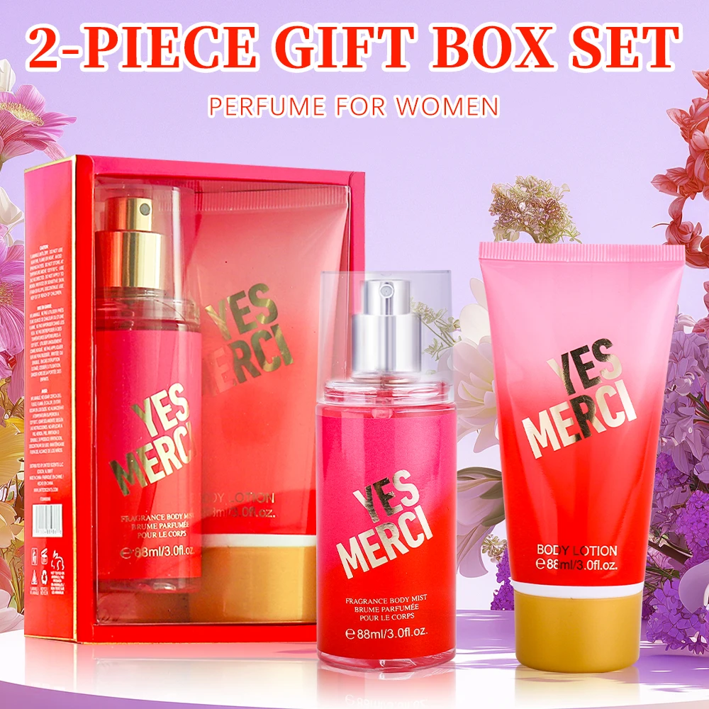 Women's Fragrance Sets 3fl.oz Body Mist and 3fl.oz Body Lotion 2 Pcs SWIFTY COLLECTION Body Mist & Lotion Gift for Women Long