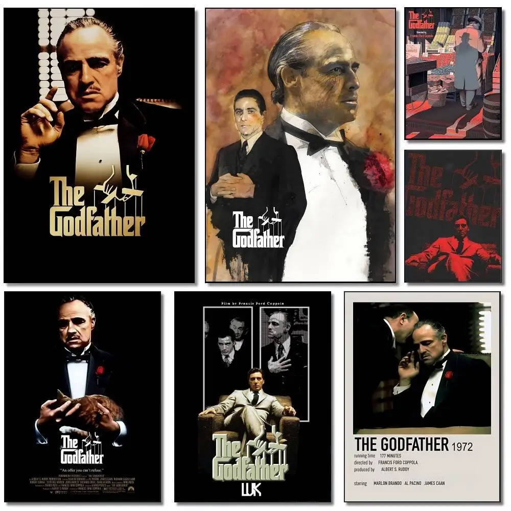 T-The-Godfather Poster Bild Leinwandgemälde Wandkunst Heimdekoration Druck für Wohnzimmerdekoration