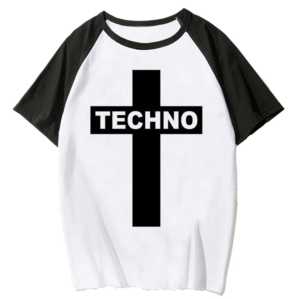 Techno t-shirts women anime manga t-shirts girl harajuku graphic anime clothing