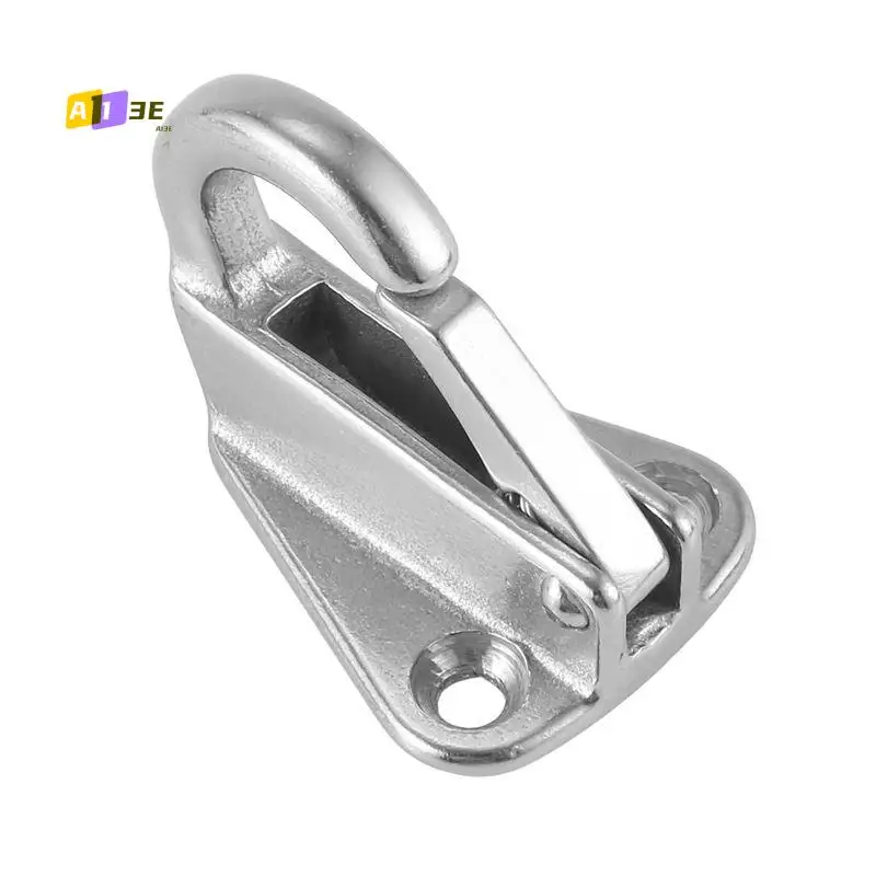 A03E-Marine Boat Fender Hooks Stainless Steel Spring Snap Type Fender Fending Hook Hanger 1 Pcs