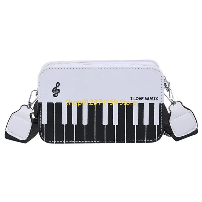 G5AE Creative Crossbody Bag with Distinctive Piano Note Pattern Shoulder Bags Satchel
