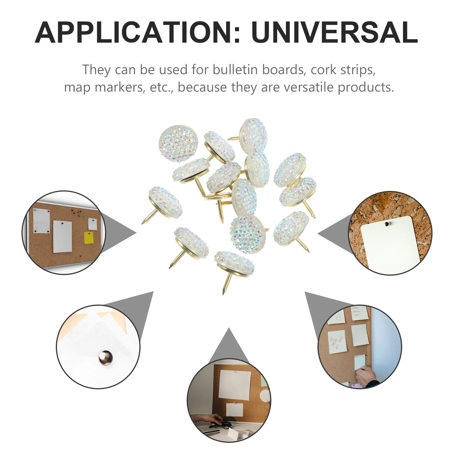 15Pcs Multi-Function Thumbtacks Delicate and Reusable for Office Use Easy Storage Decorative Pushpins Delicate Thumb Tacks