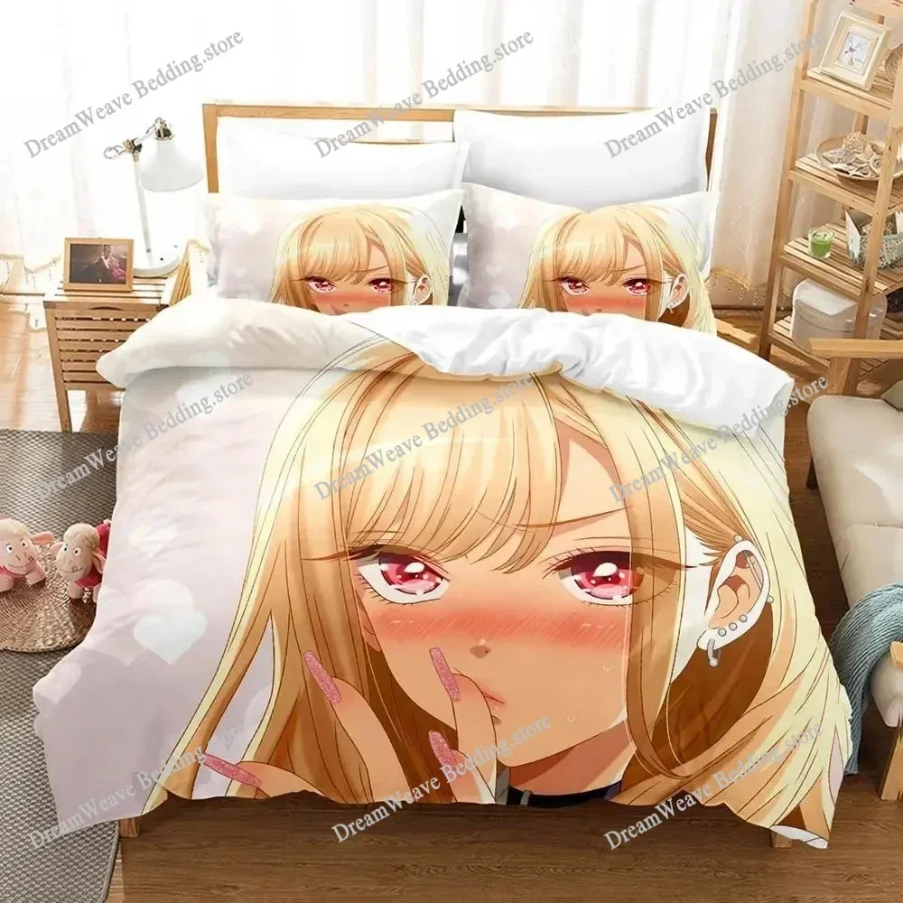 2025 Marin Kitagawa Single Adult Boys Bedroom Duvet Cover Set Anime Bedding Set Double King Size Quilt Cover PillowcaseFQH