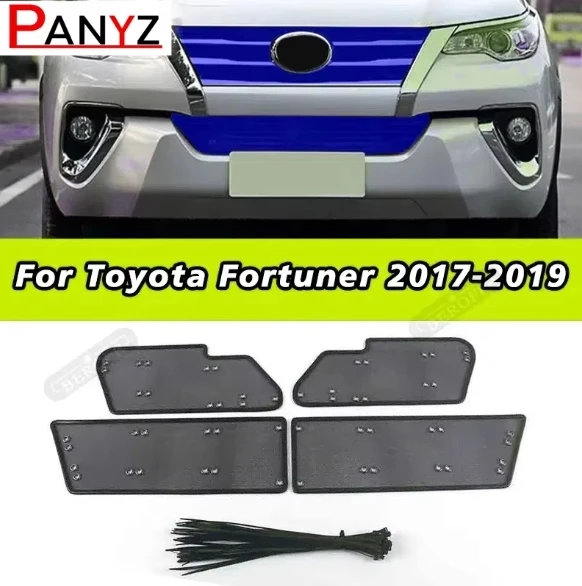 

Car Metal Anti-insect Net Front Grille Insert Net Suitable for Toyota Fortuner 2017-2019 Car Accessories