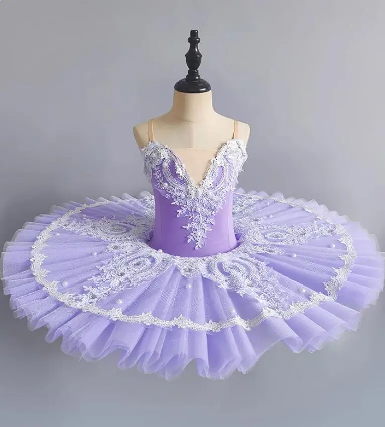 

Sky Blue Professional Ballet Tutu Girls Platter Pancake Tutu Ballerina Party Dress Adult Women Children Ballet Dance Costume