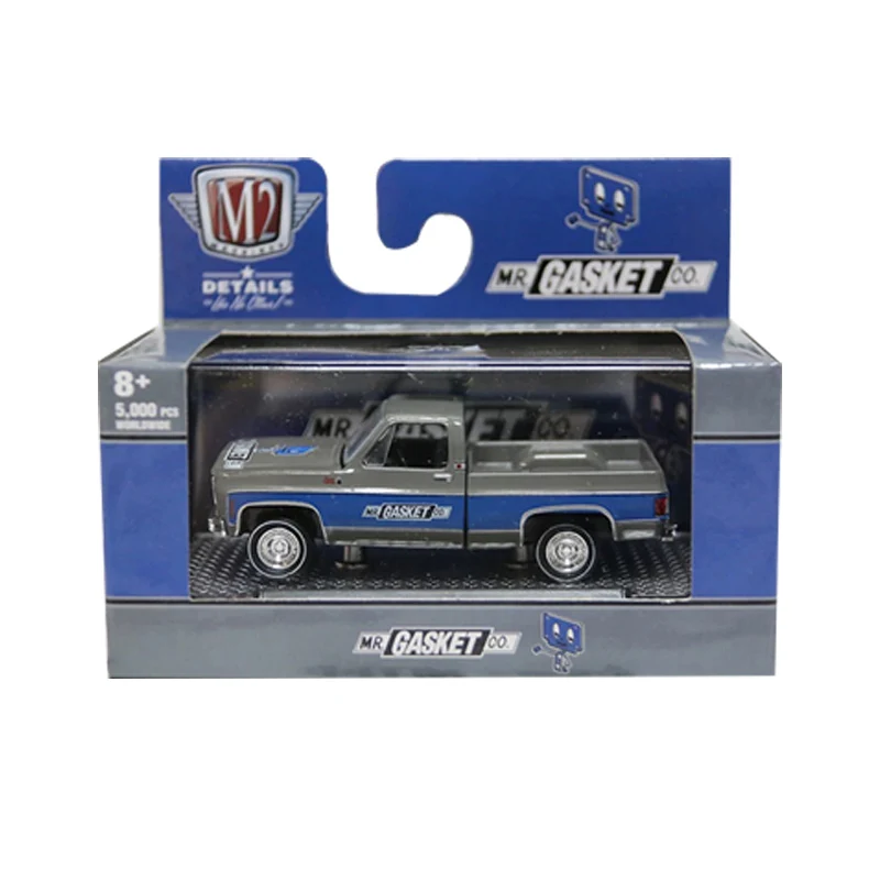 M2 MACHINES 1:64 1972 F-250 4X4 TRUCK Diecast Model Car BLUE alloy Collection model Child gift