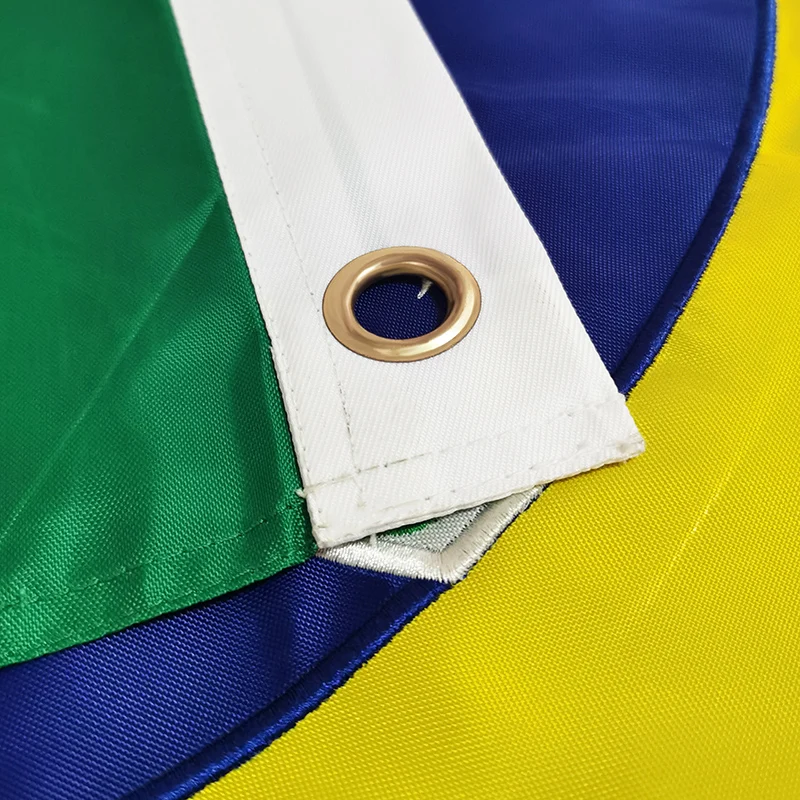 Brazil Flag 3 x 5 FT Nylon Double-Sided Embroidery Brass Grommets Flags 90*150cm Outdoor Flags