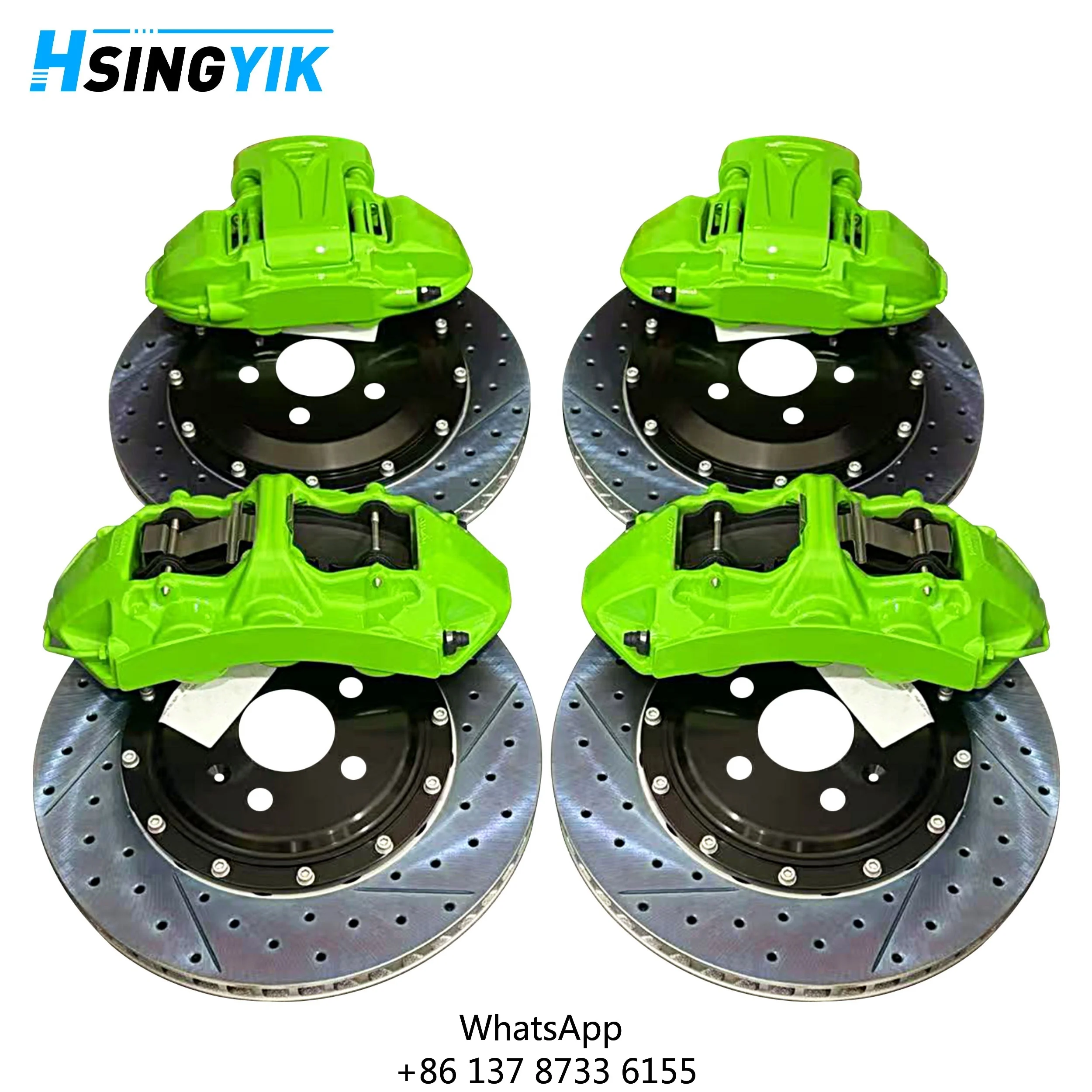 

Slotted Floating 2 Piece Break Disc Rotors Big Brake Kit For Audi A4 A5 A6 A7 A8 Q5 Q7 A4L A6L Porsche Macan