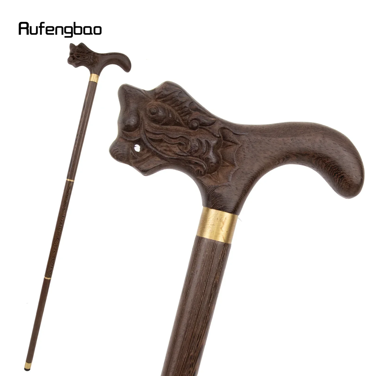Dragon Brown Wooden Fashion Stick  Performance Stage Cane Decorative Stick Decorative Cane Cosplay Parties, For Cosplay & Party
