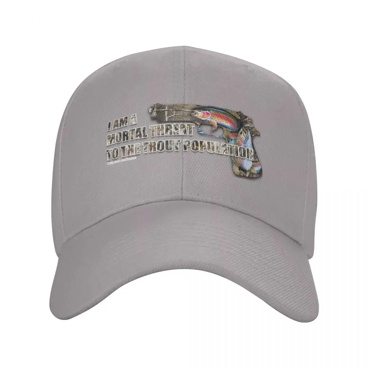 I AM A MORTAL THREAT TO THE TROUT POPULATION Cap baseball cap Fishing caps kids hat Cap female Men's