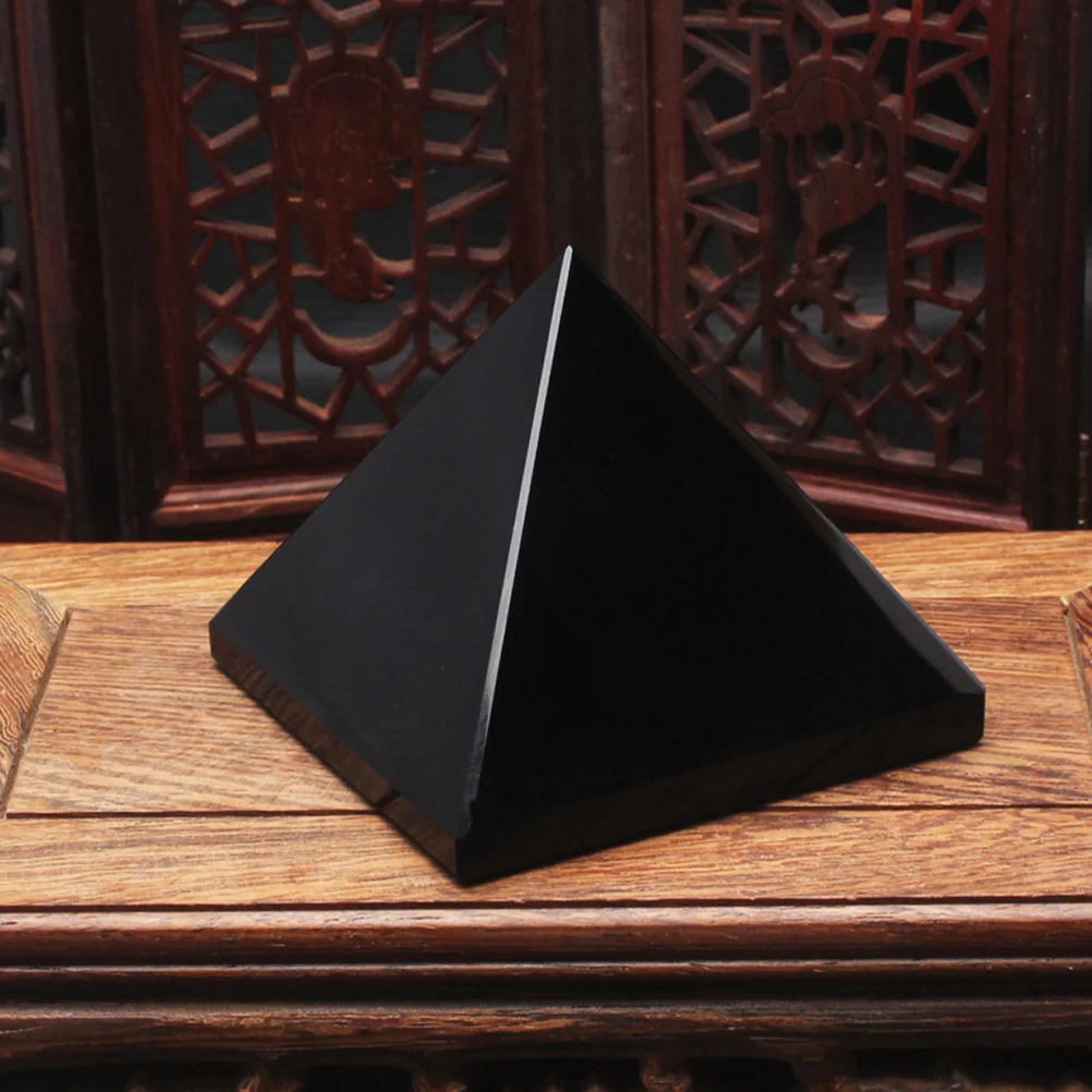 

Black Obsidian Crystal Pyramid For Meditation Healing Chakra Balancing Stress Relief Decorative Yoga Home Accessory