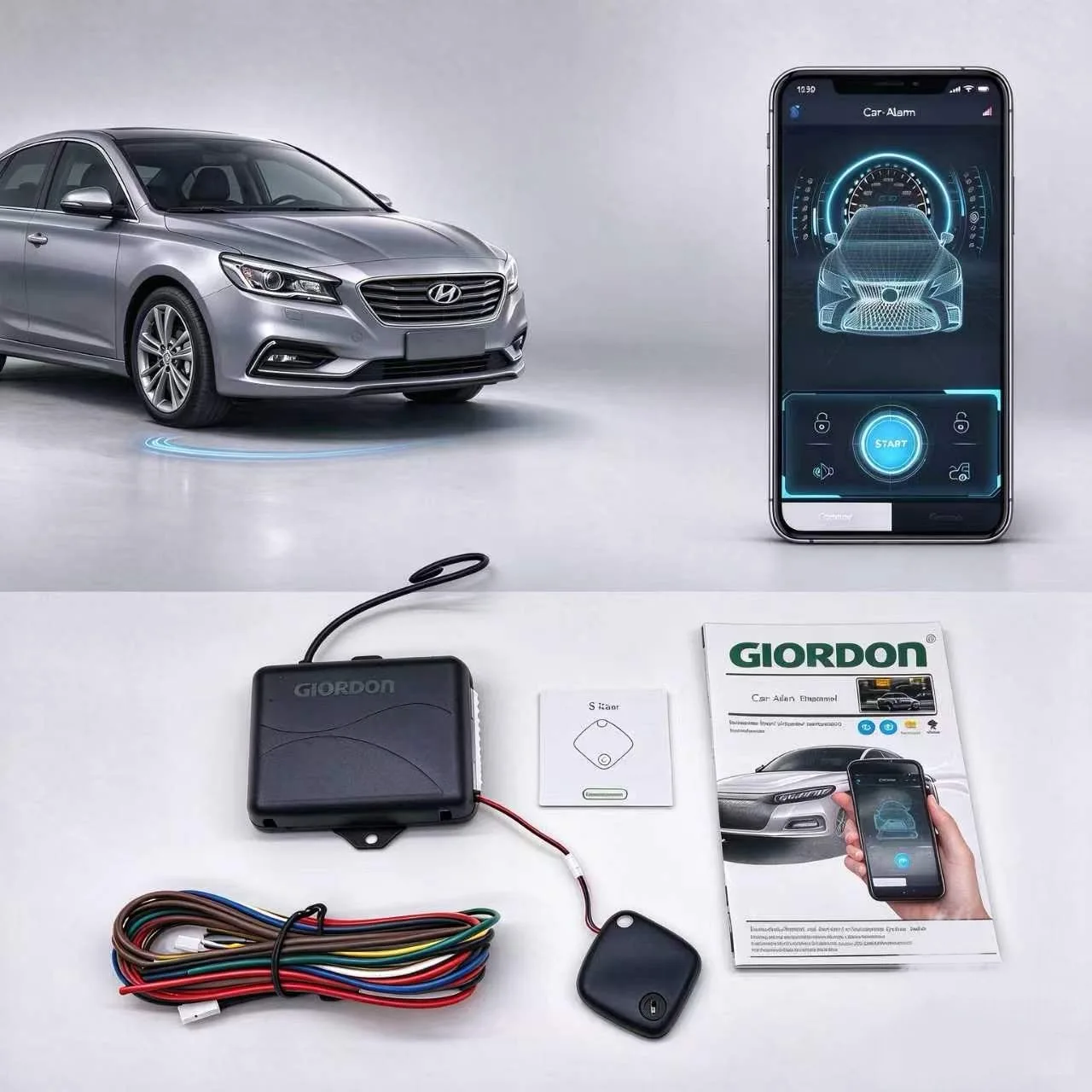 Universal Car Positioning Auto Keyless Entry System APP Mobile Phone Induction Operation Car Lock and Unlock
