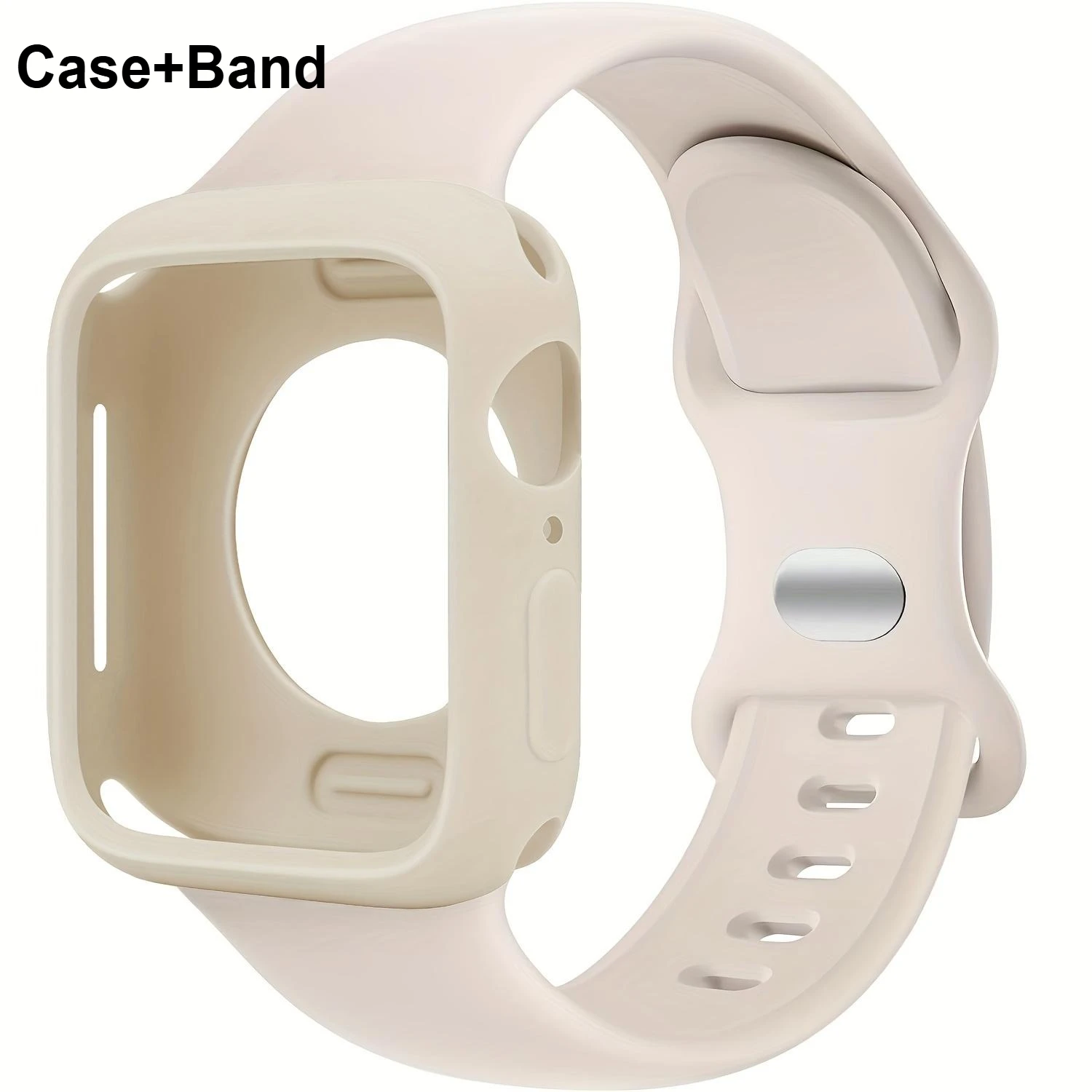 Silikon-Sportarmband + TPU Weiche Silikonhülle für Apple Watch S11 42-46mm Armband 45mm 40mm 44mm 41mm Stoßfänger-Schutzhülle iWatch Serie