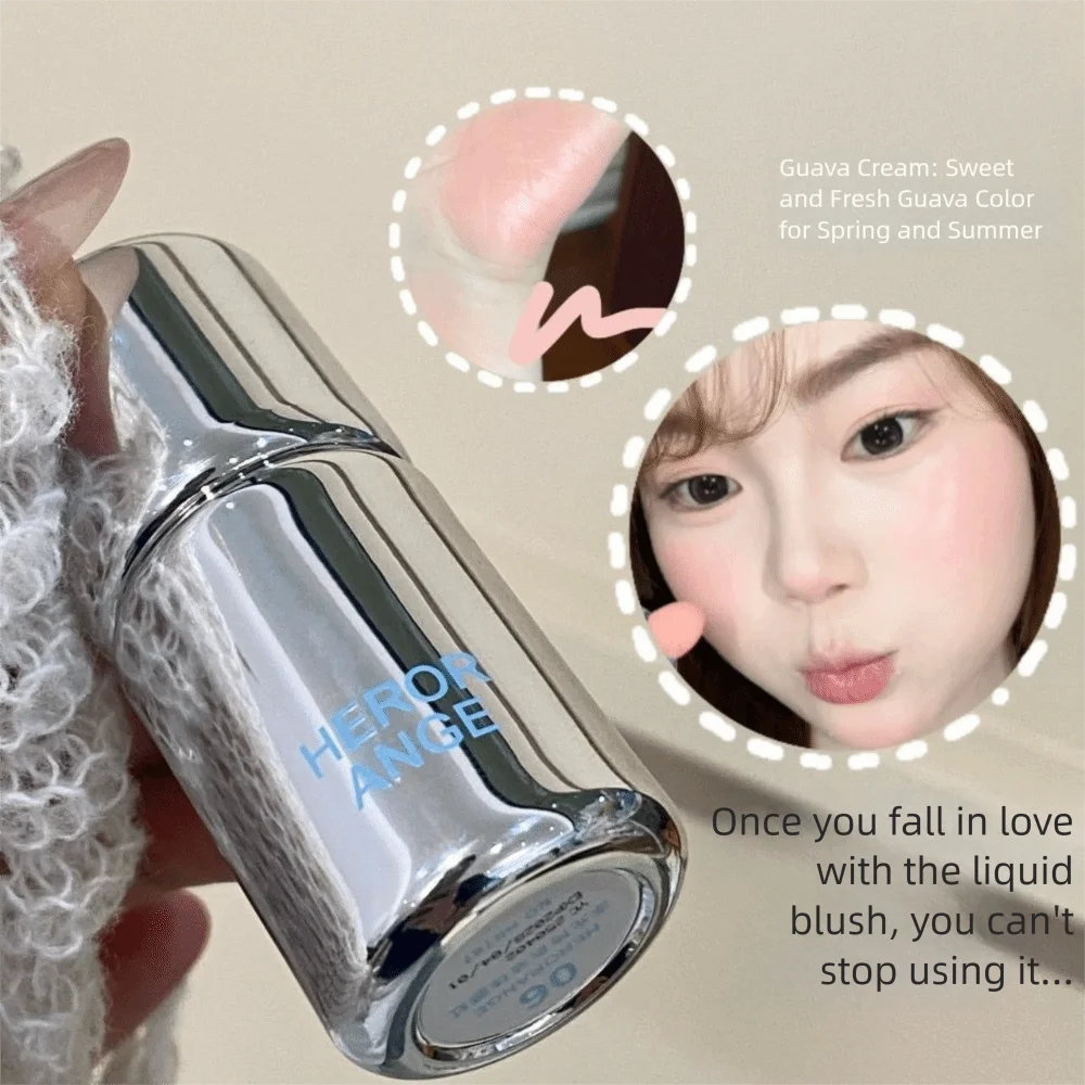Nuovo fard liquido idratante Lozione fard multifunzione a lunga durata con testa in spugna Fard color gelatina Trucco naturale trasparente
