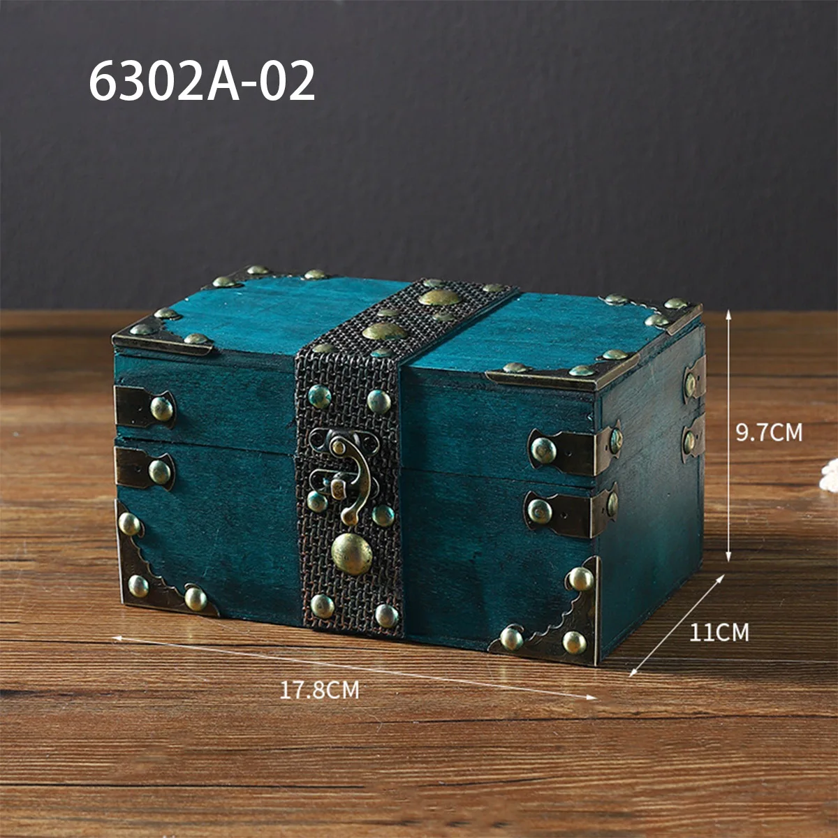 صندوق تخزين خشبي عتيق، صندوق ديكور، صندوق خشبي لغرفة النوم وغرفة المكتب، وصناديق تنظيم المجوهرات، والهدايا، وزخارف المكتب #5