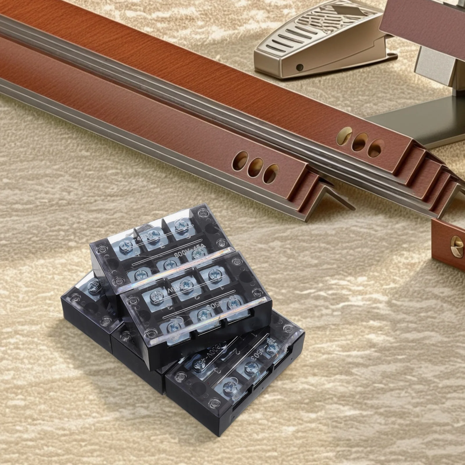 

5pcs Terminal Blocks Barrier Strip Non-Insulated Screw Connectors For Electrical Wiring Junction Box Cable Adapter Board