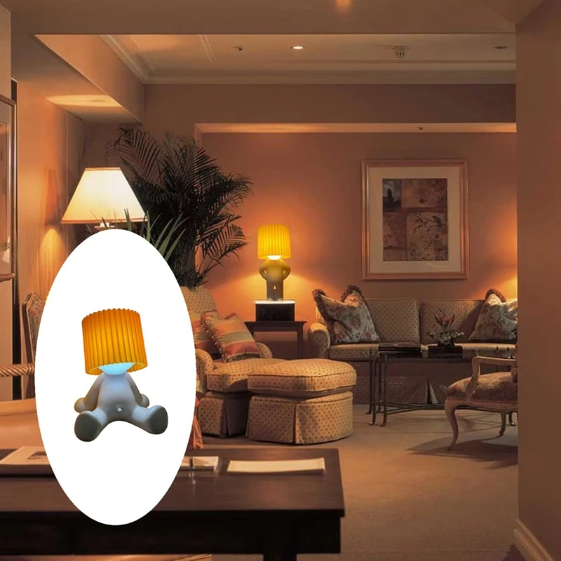 Een kleine verlegen man lamp, bescheiden Mike ondeugende nachtlamp verlegen jongen nachtlampje, witte cadeaus voor volwassenen, jongen bureaulamp