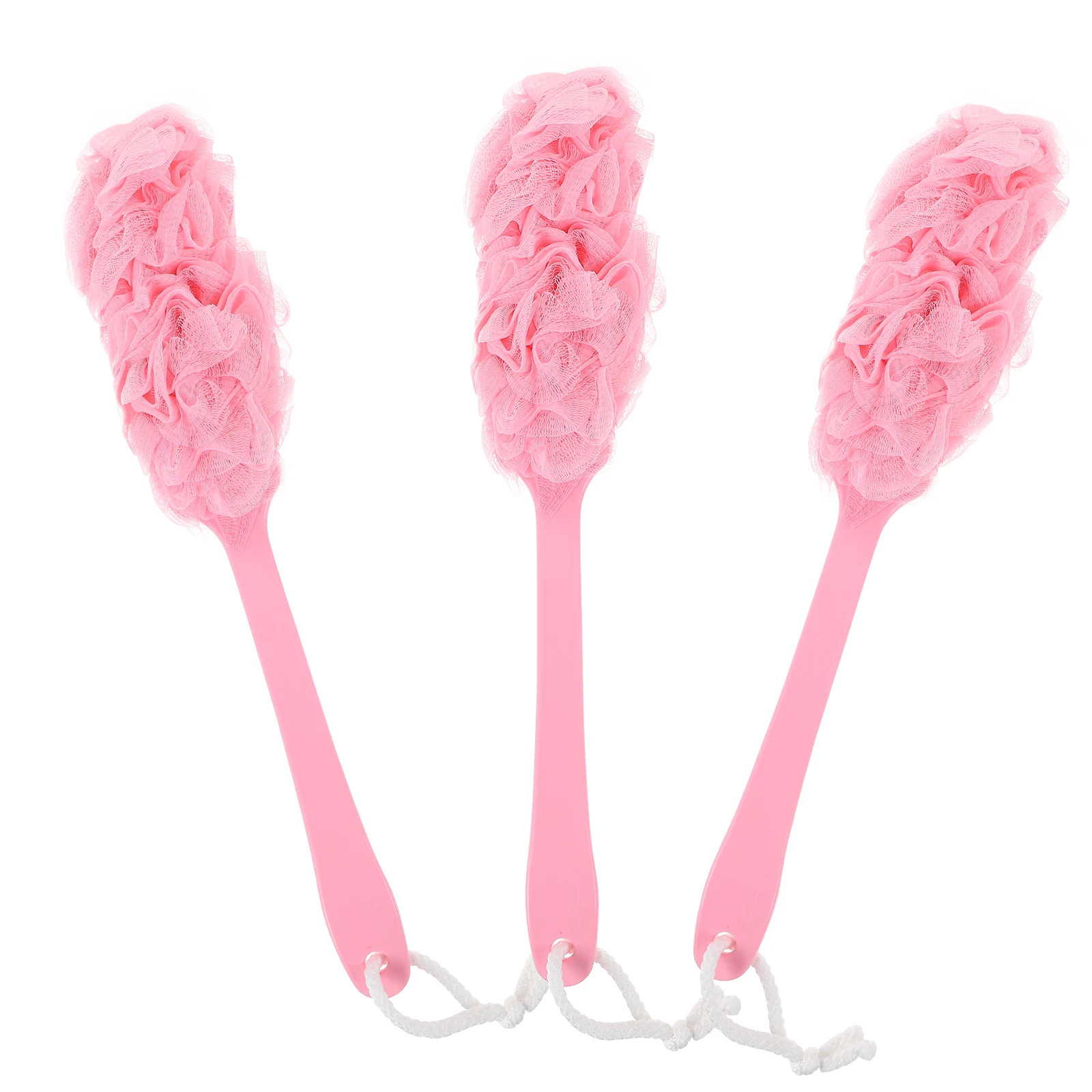 

3pcs Handle Bathing Brush Exfoliating Shower Body Cleaning Tools Scrubber Towel Back Skin Care Grooming