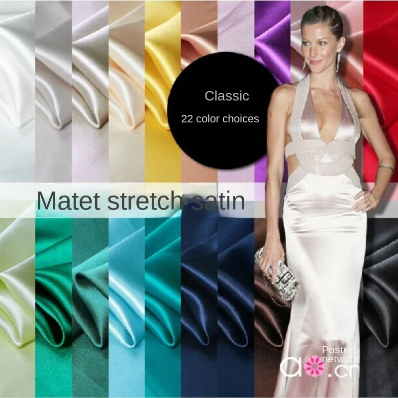 

Stretch Satin Chiffon Silk Wedding Dress Shirt Lining Clothing Fabric