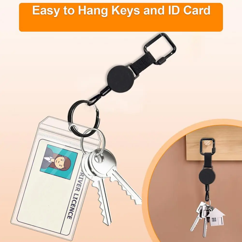 Zinc Alloy Phone Buckle Phone Retractable Holder Heavy Duty Retractable Keychain with Magnetic Closure Mobile Phone for Travel