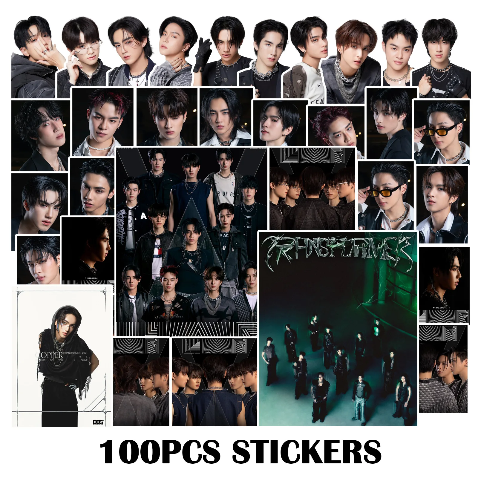 100Pcs/Set KPOP BUS Stickers High Quality Non Repeating Hand-account Mobile Phone Luggage Stickers Desket Decoration Fans Gift