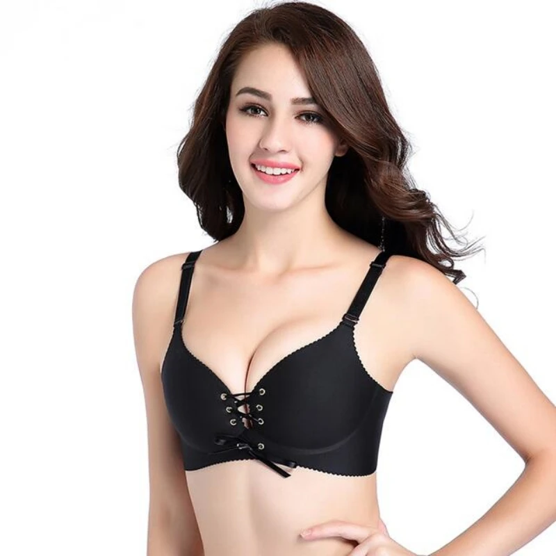 Breathable Honeycomb Cup Smooth Bra Strap Adjustable Bralette Thin Without Steel Ring Women's Underwear Rear buckle Bralette