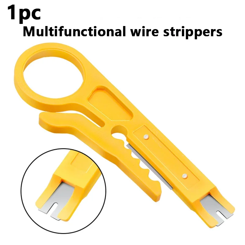 

Portable Wire Stripper Crimper Pliers Crimping Network Cable Stripping Cutter Multi Tools Hand Small Knives Mesh Simple