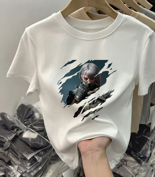 

Delta Game Action Peripheral Cos Tactical Uniform Printed Men's and Women's Summer Short-sleeved T-shirt Casual Top