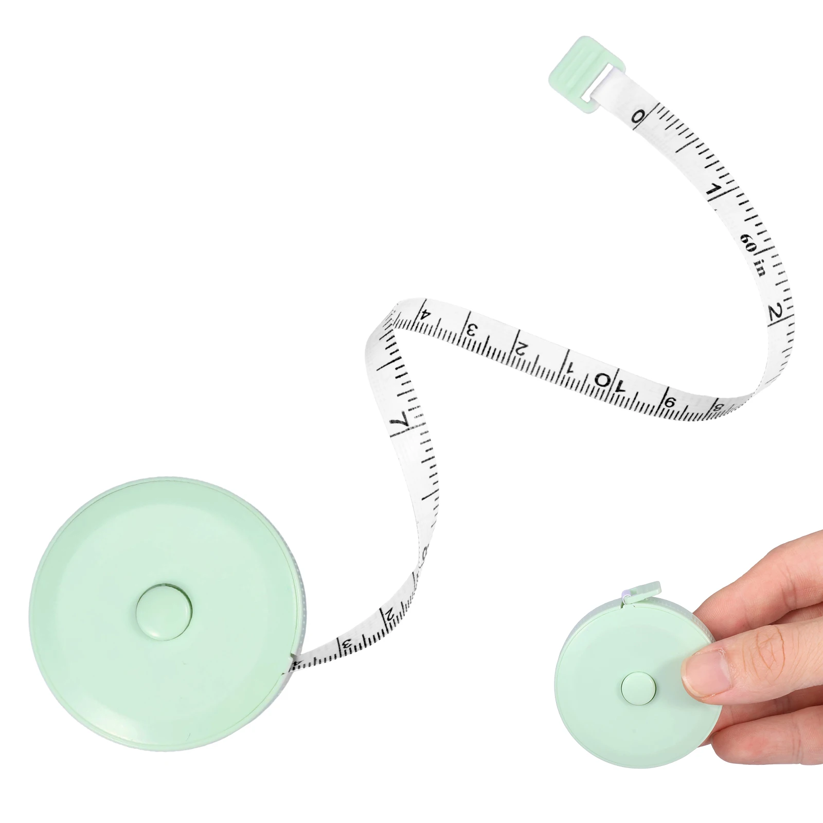 150cm Doublesided Soft Measuring Tape Metric Imperial Flexible Ruler Mini Retractable Measuring Tape for Fabric Sewing Furniture