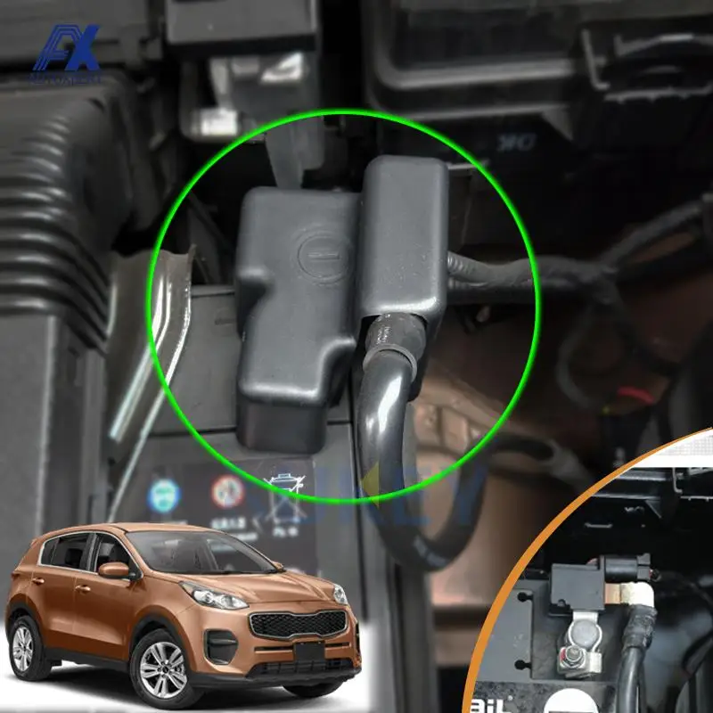 For KIA Sportage KX5 QL MK4 2016 2017 2018 2021 Engine Battery Negative Clamp Clips Terminal Cover Connectors Stickers Shell