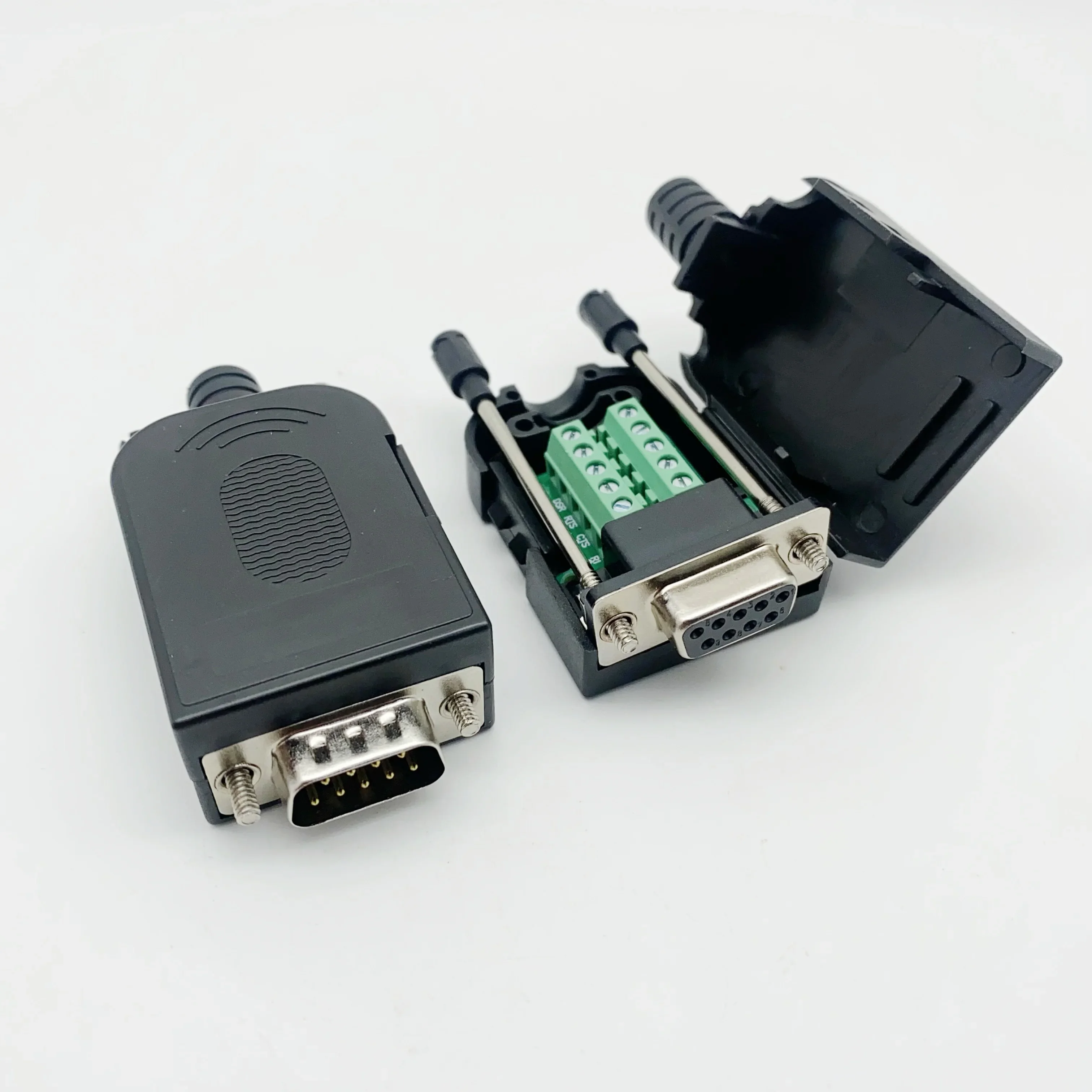 DB9 COM RS232  transfer-free Signals terminals Male Female connector D sub 9Pin