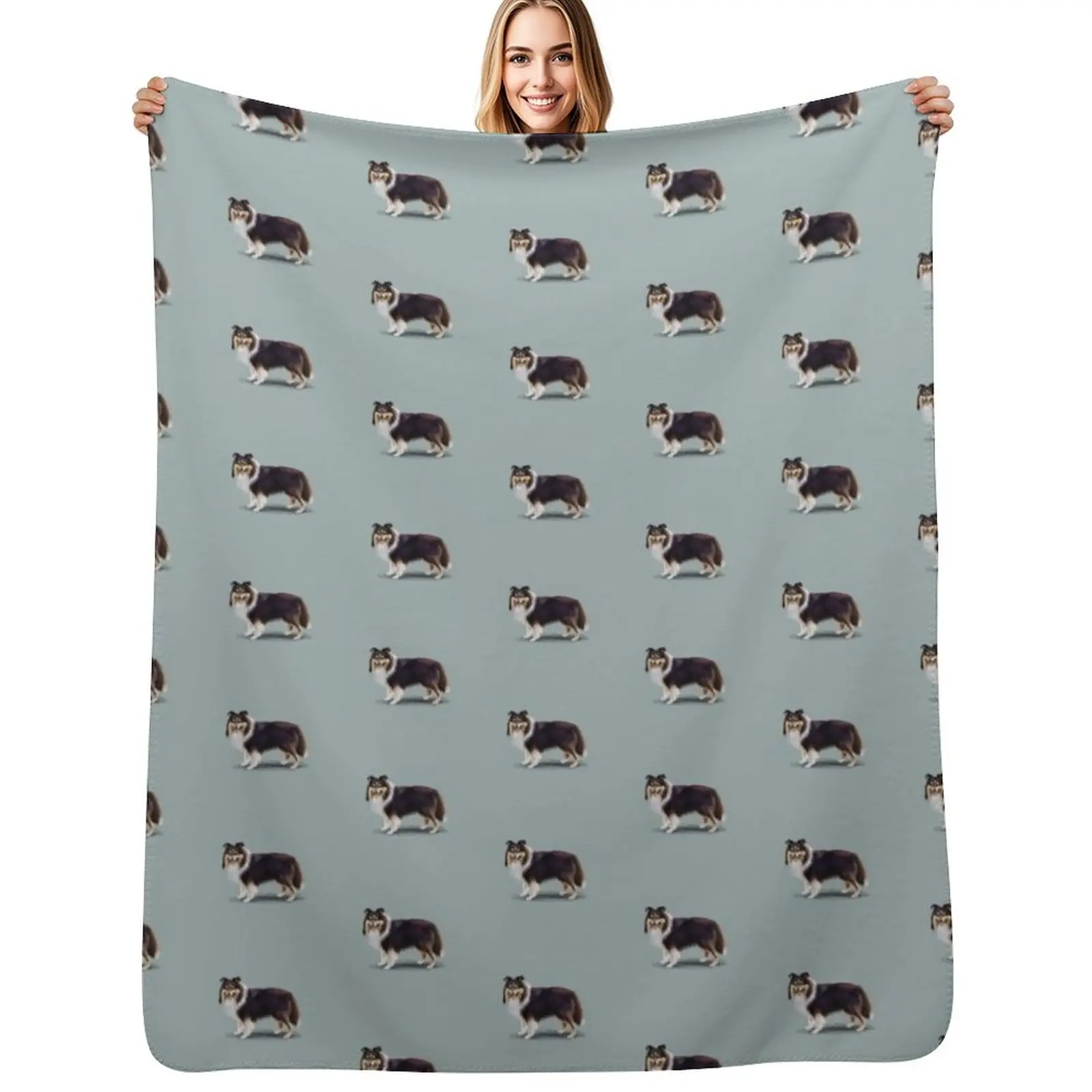 

Tri Shetland Sheepdog Sheltie Throw Blanket Cozy Microfiber Throw Blanket for Home Bedroom