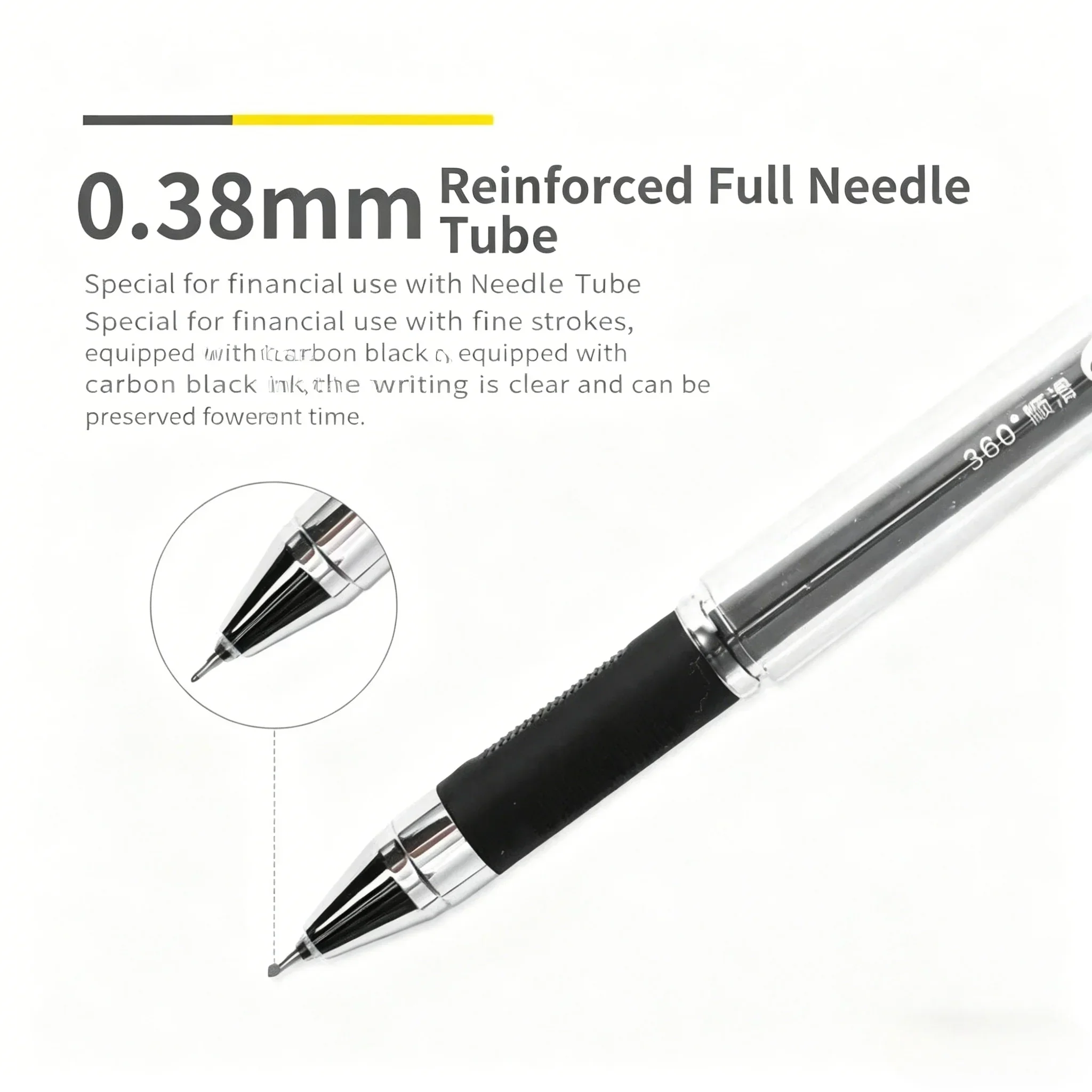 0.38mm K37 Fine Tip Gel Pen Available in Black Blue Red for Office School Financial Writing Stationery 12 Pieces Per Box