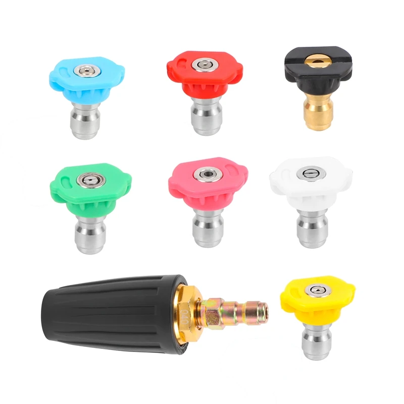

Turbo Nozzle For Pressure Washer, Rotating Nozzle And 7 Tips, 1/4 Inch Quick Connect, 4000 PSI