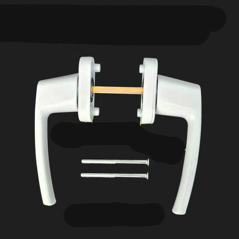 Plastic Steel Aluminum Sliding Door Through Handle Lock Balcony Bathroom Swing Door Double Sided Drive Handle