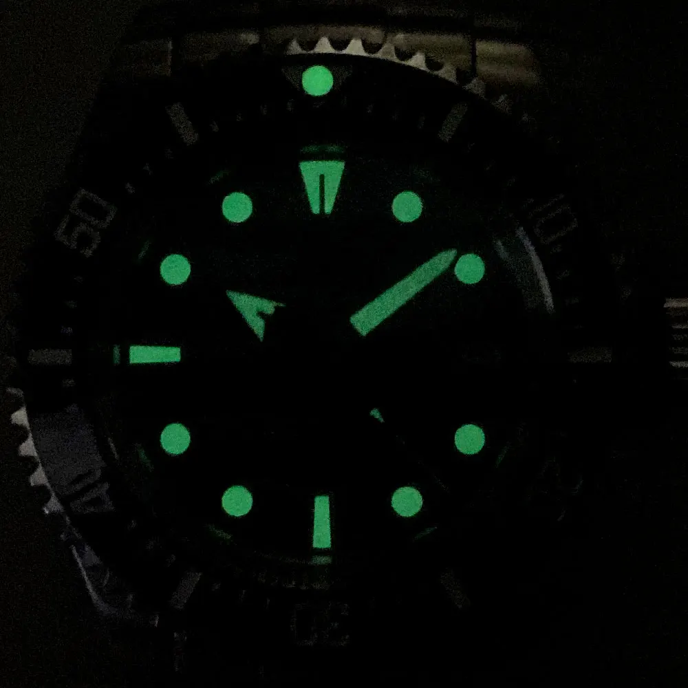 Tandorio custom  40mm luxury Sapphire Glass NH34A Automatic Men Mechanical Watch Date 20ATM Diver Roating Bezel Luminous