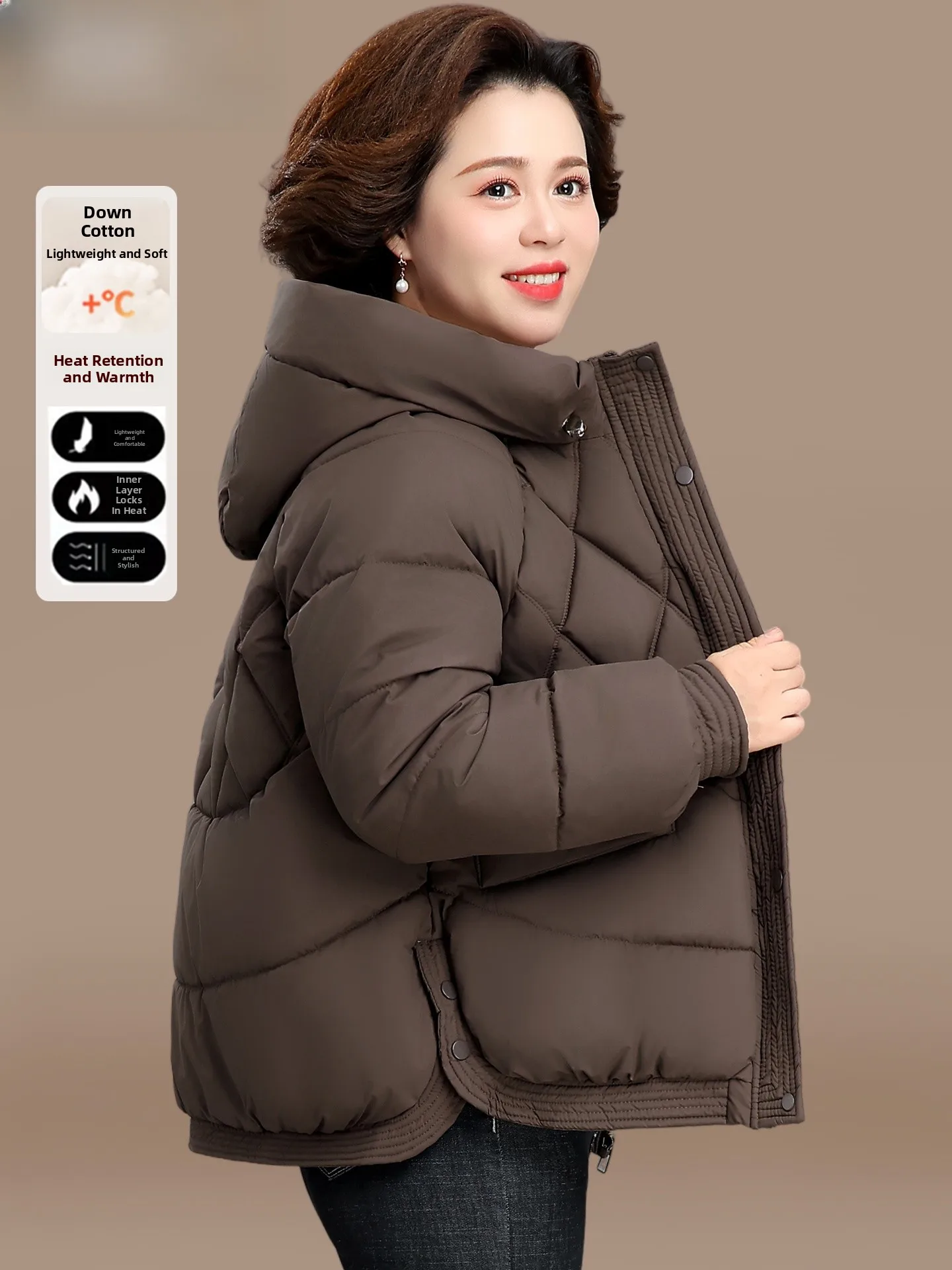 

Теплая хлопковая куртка-пальто женская зимняя модная с капюшоном, утепленная хлопковым наполнителем, приталенная, из утолщенного полиэфирного волокна