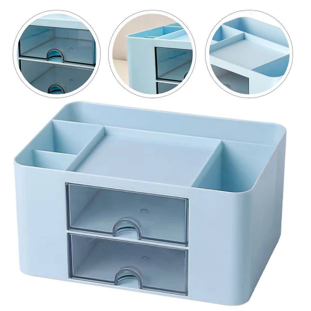 صندوق تخزين من نوع الدرج منظم سطح المكتب من مادة الوركين للقرطاسية أشتات اللوازم المكتبية منظم مكتب متعدد الوظائف