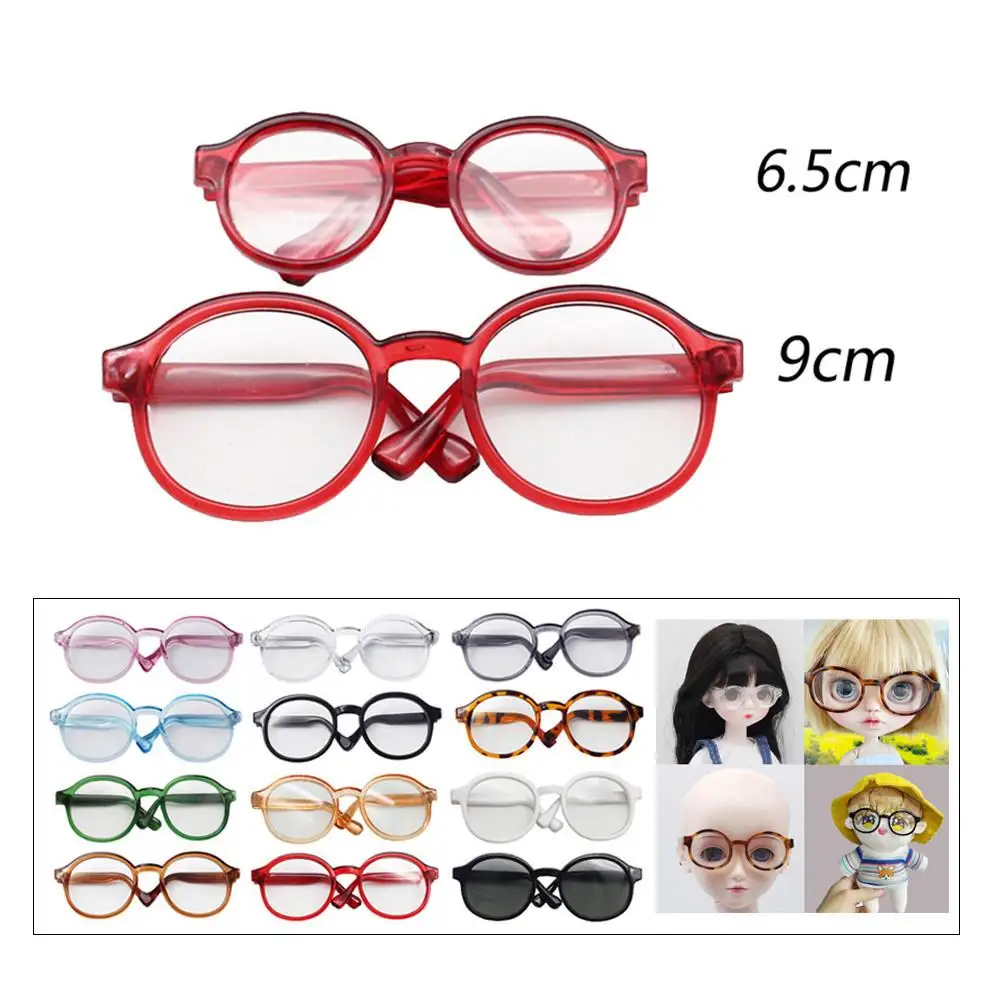 Lindas gafas de plástico de 6,5/9cm para muñecas Labubu de 15cm, muñecas BJD de 60cm y 1/3 muñecas BJD de juguete (sin muñeca)